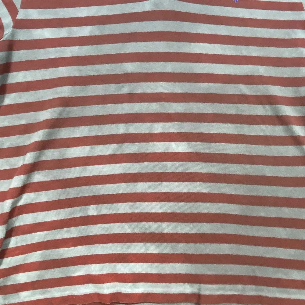 Polo Ralph Lauren Polo Shirt 3XB Big Mens Burgundy Grey Striped Pony Logo‎